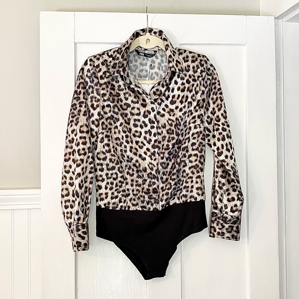 NWT Zara Leopard Bodysuit